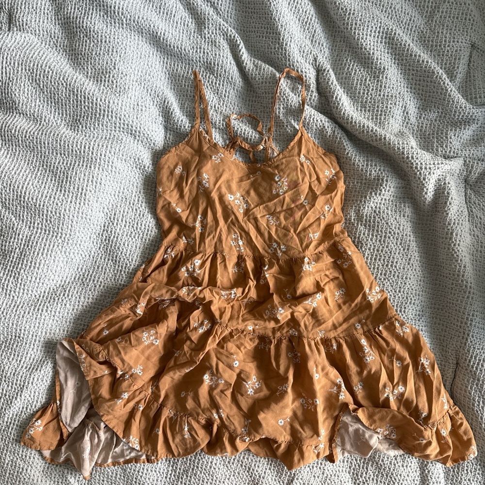 La Hearts Orange Floral Mini Dress